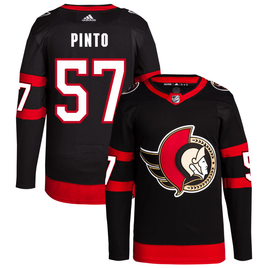 Shane Pinto Ottawa Senators adidas Home Primegreen Authentic Pro Jersey - Black