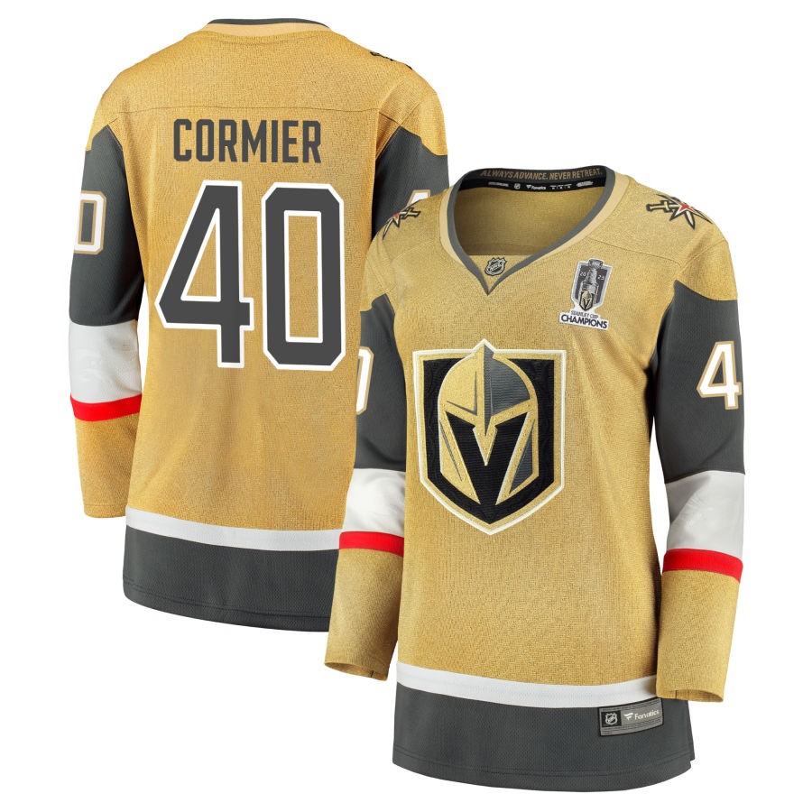 Lukas Cormier  Vegas Golden Knights Fanatics Branded Women's 2023 Stanley Cup Champions Home Breakaway Jersey - Gold